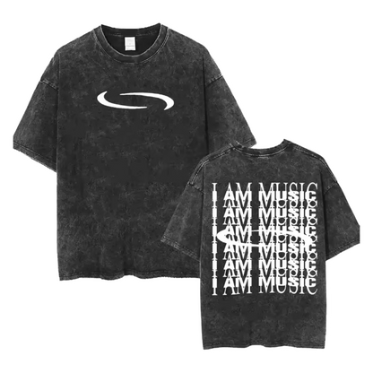 I AM MUSIC Washed T-shirt