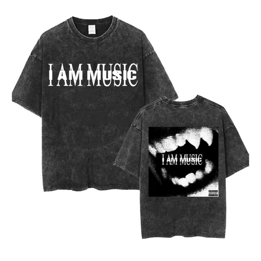 I AM MUSIC Washed T-shirt