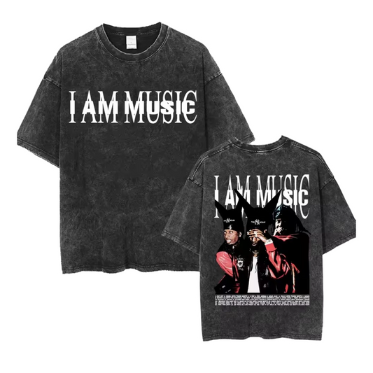 I AM MUSIC Washed T-shirt